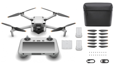 Drone Dji Mini 4 Pro Fly More Combo avec radiocommande Blanc
