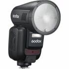 V100-C - Round flash unit with rechargeable battery and touchscreen for Canon