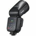 V100-C - Round flash unit with rechargeable battery and touchscreen for Canon