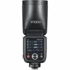 V100-N - Round flash unit with rechargeable battery and touchscreen for Nikon